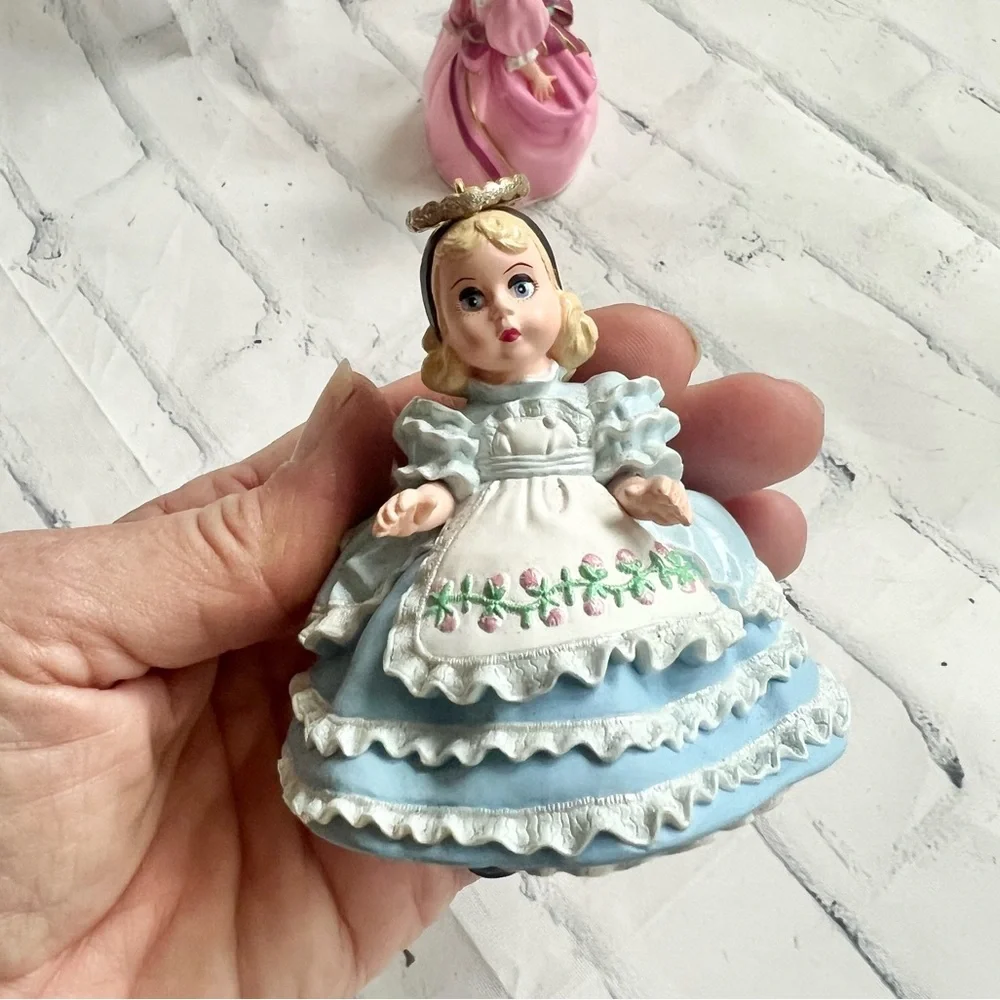 Hallmark Keepsake Madame Alexander Ornaments Cinderella, Alice in Wonderland Set